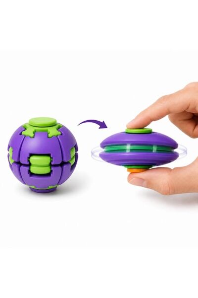 SIGMA TOY Minge antistres 3D Press & Spin, Jucărie transformabilă cu rotație,...