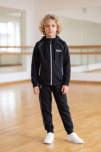 Pina Kids Boy's Scuba Atheletic Raglan Sleeve Hooded Diving Fabric Tracksuit ...