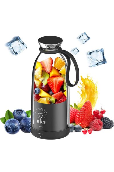 Arabest Personal Blender,500ml Portable USB Rechargeable Mini Blender,4 Stain...