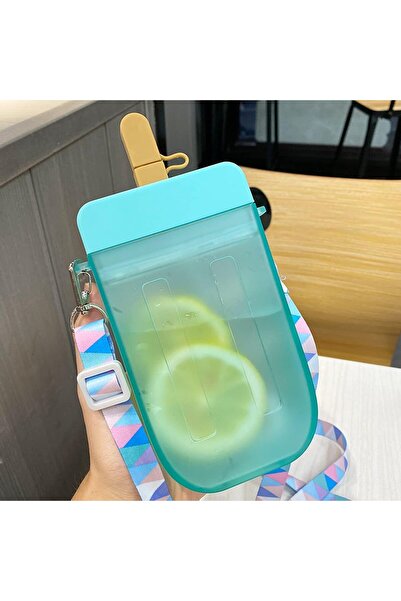 Arabest Water Bottle & Flask,Cute Straw Cup,300ml,Adjustable Shoulder Strap,B...
