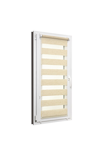 Generic Brand Jaluzea zi și noapte 40x150 cm, negru, montaj fără găurire