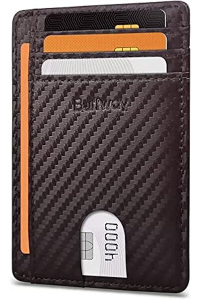 Buffway Mens RFID Blocking Slim Bifold Wallet Minimalist Leather Small Wallet...