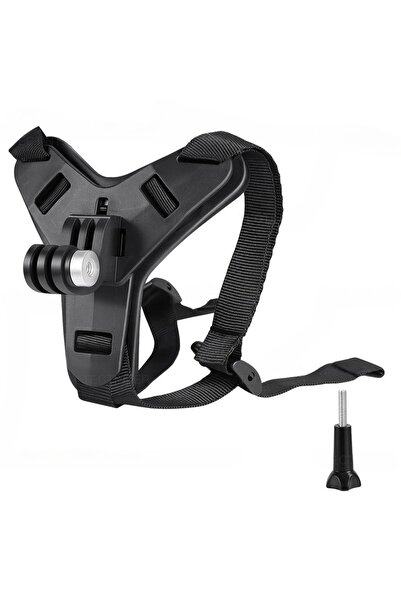 Choice حامل كاميرا عالمي لحزام ذقن خوذة الدراجات النارية، متوافق مع GoPro Her...