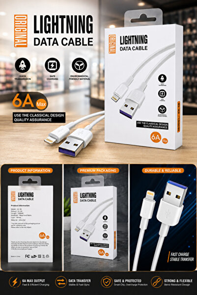 USB TO LIGHTNING HIZLI ŞARJ KABLOSU