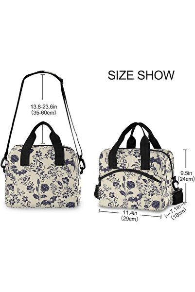 GENERAL Skull Cat Moon Gothic Insulated Lunch Bags Reusable Lunch Tote Bag Co...