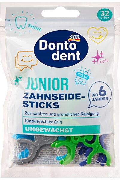 OEM Bețișoare cu ață dentară pentru juniori, de la 6 ani, 32 buc