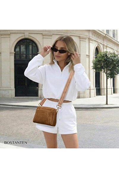 BOSTANTEN حقيبة كروس صغيرة بثلاثة أقفال للنساء، حقيبة يد بحزام عريض للهاتف ال...