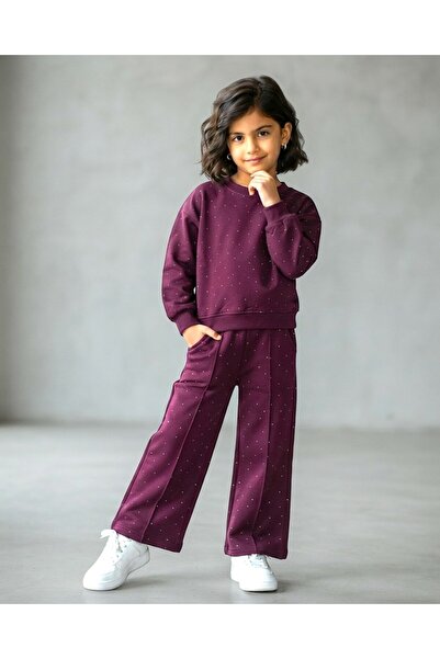 voyyo kids baby Girl's Stoned Winter 3-Threaded Cotton Set, 5-6-7-8-9-10 Year...