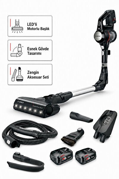 Bosch Unlimited 7 Plus Şarjlı Dikey Süpürge Çıkarılabilir Batarya BLDC Motor ...