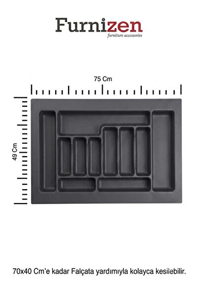 Furnizen Furniture Accessories 75*49 cm Çekmece İçi Kaşıklık Organizer ( 70*4...