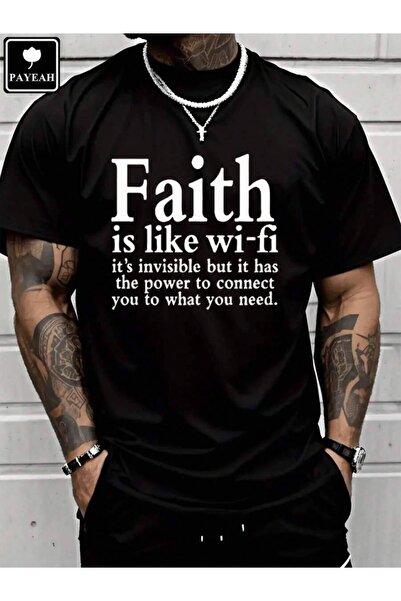 799 تي شيرت PAYEAH Faith Is Like Wi-Fi: الإيمان هو مثل الواي فاي، غير مرئي ول...