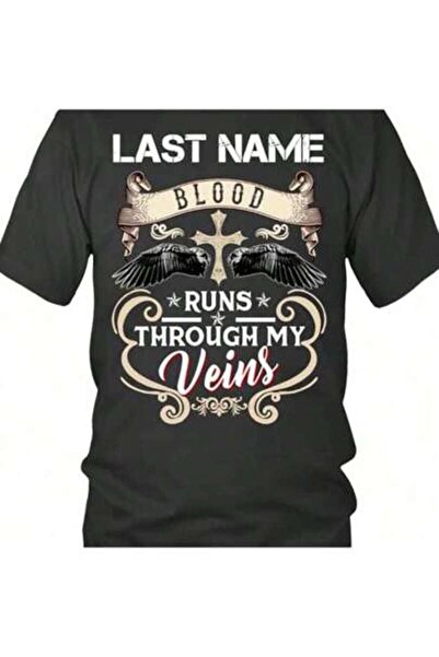 9TAY تي شيرت رجالي مطبوع عليه عبارة "Blood Runs Through 192" بتصميم مخصص، أسو...