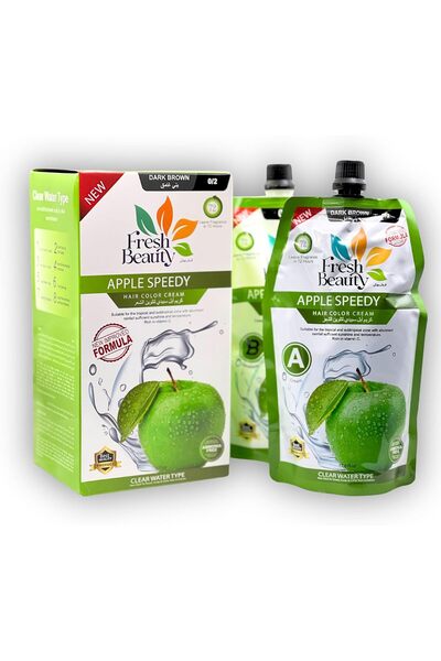 Apple Speedy Fresh Beauty Hair Dye, Dark Brown 0/2 Ammonia-Free 500ml + 500ml