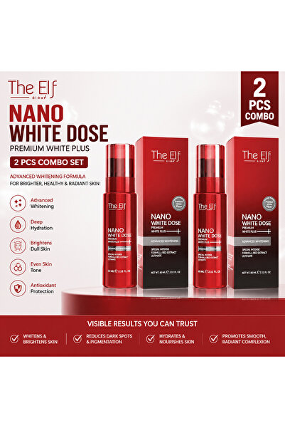 The elf Nano White Dose Premium White Plus 2 PCS Combo Set – Advanced Brighte...