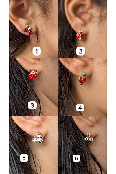 XUPING JEWELRY Xupıng çocuk küpesi 14k renk kararmaz antialerjik( adet fiyatı...