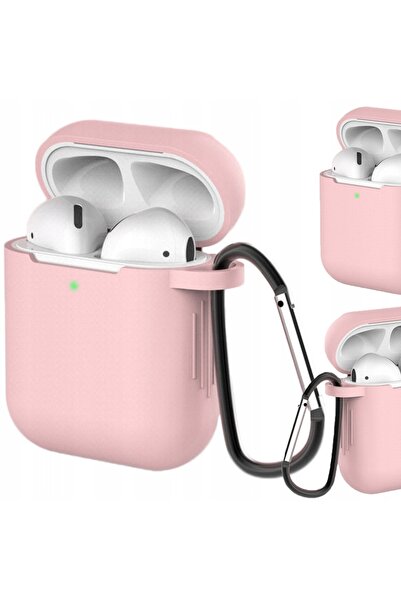 Hurtel Husă de silicon pentru Airpods 2 1 cu breloc carabină