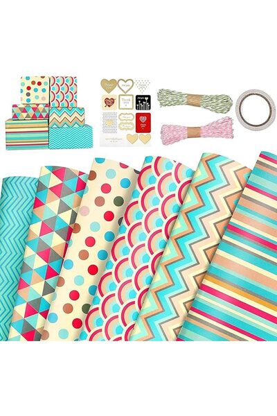 X SPRING Xspring Gift Wrapping Paper, 6 PCS 50 X 70 Cm Birthday Wrapping Pape...