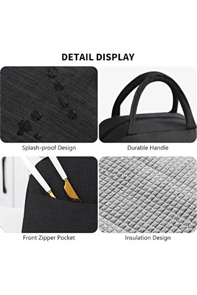 GENERAL Insulated Lunch Bag, Portable Multi-Layer Reusable Cooler Lunch Tote ...