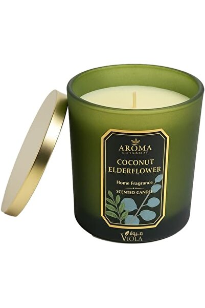 Viola AROMA Scented Jar Candle With Metal Lid (Coconut Elderflower)