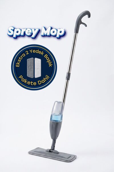 Vivenda Mikrofiber Sprey Mop, Hazneli Temizlik Mopu 2 Yedek Bezli Set