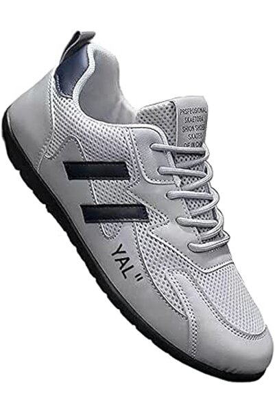 AioTio Running Shoes for Men, Leather Breathable Sneakers Non-Slip Lightweigh...