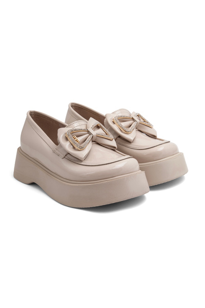 Mamito Ayakkabı Sm 4029 Bow Stone Detail Loafer