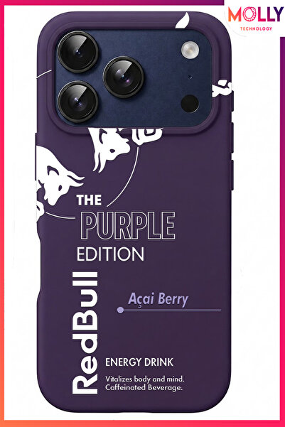 Molly iPhone 17 PRO MAX İçin Derin Mor The Purple Edition Desenli İçi Kadife ...
