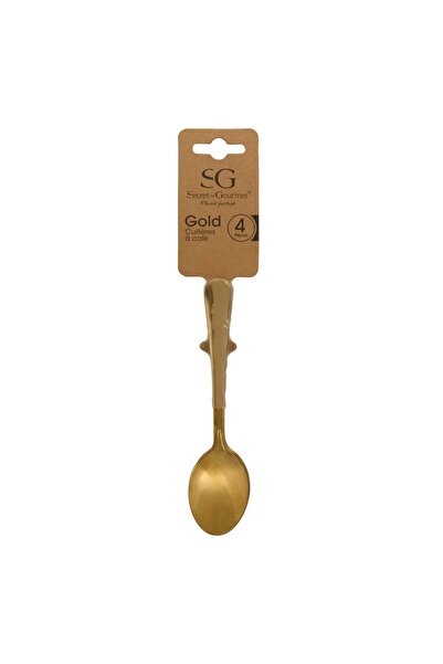 Secret de Gourmet Set de 4 lingurițe de cafea aurii - Aurii