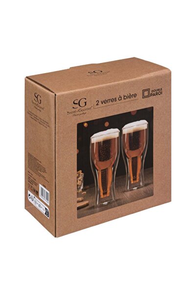 Secret de Gourmet Set de 2 pahare de bere  "Bier " - 350 ml, Transparente