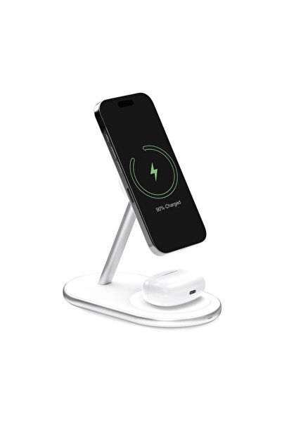 Puro Stație de încărcare inductivă 2-în-1 Mag Station pentru Magsafe Apple iP...