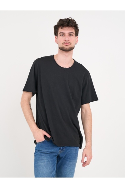 Lee Cooper - Tricou barbat de culoare uniforma cu detalii