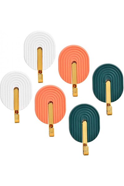Morvena Picks Set de cârlige de perete adeziv din 6 piese pentru prosoape de ...