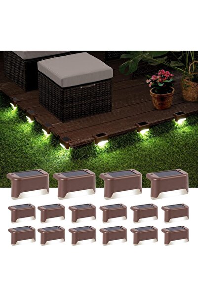 STARSTAR Outdoor solar deck lights, 16-unit waterproof LED solar lights, suit...