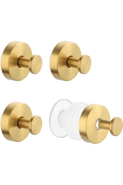 STARSTAR Suction cup bathroom hooks, 4-pack, strong suction cup hooks, no-dri...