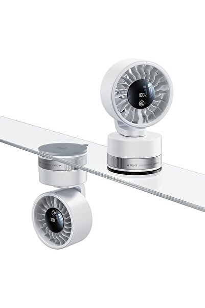 Morvena Picks Ventila ventilator reîncărcabil montat pe perete, 4000 mAh, 5 v...
