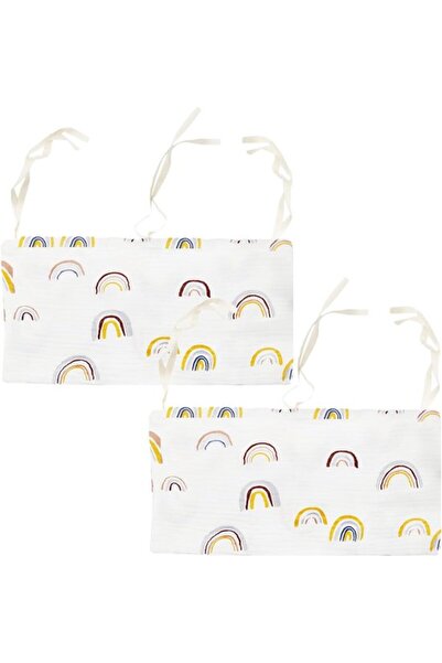 STARSTAR Suitable for 2-piece Baby Bed Organizer Hanging 2-in-1 Nursery Stora...