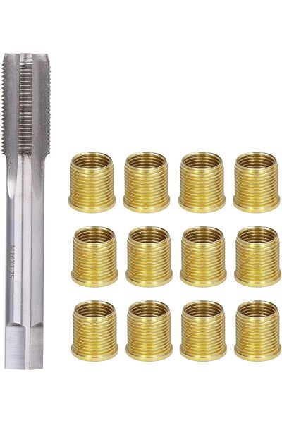 STARSTAR Spark plug thread hole repair tool, 12 M14 x 1.25 thread inserts, 1 ...
