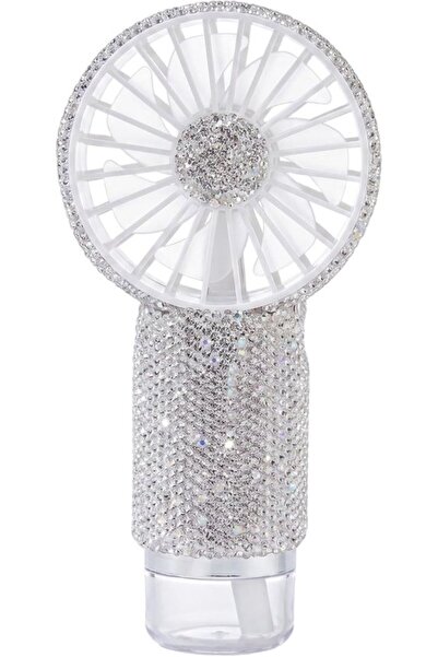 STARSTAR Portable mist fan, personal rhinestone fan, rechargeable fans with l...