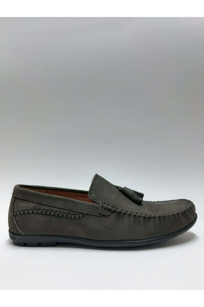 marutti Genuine Leather Nubuck Tasseled Loafer Lightweight Comfortable Flexib...