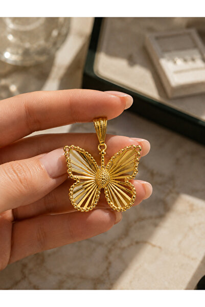 ALİSGOLD1986 14 Ayar Altın Kelebek Kolye Ucu – 2.14 Gram