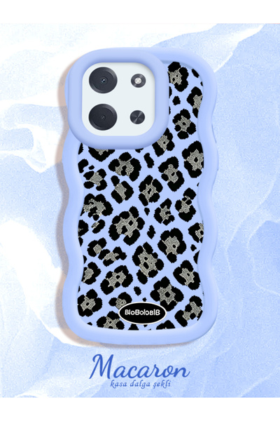 CHICASELUX High Quality Silicone Phone Case with Wavy Frame Leopard Print Com...