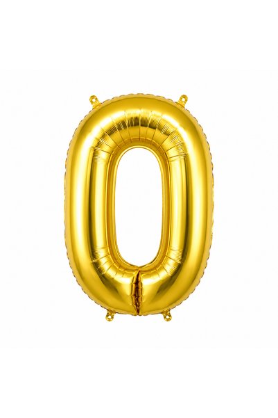 Cansüs Can Süs Gold Foil Balloon Number-0