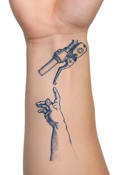 Attach MGZS-089 YARI KALICI MOTOR VE EL DESEN DÖVME-TATTO