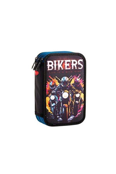 Daco Несесер с 3 ципа за моливи Bikers