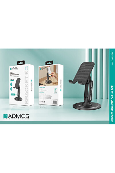 ADMOS Adjustable Desktop Phone Stand | 360° Rotating Foldable Mobile Holder