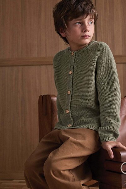 Cigit Links Knitwear Cardigan 1-8 Years Green