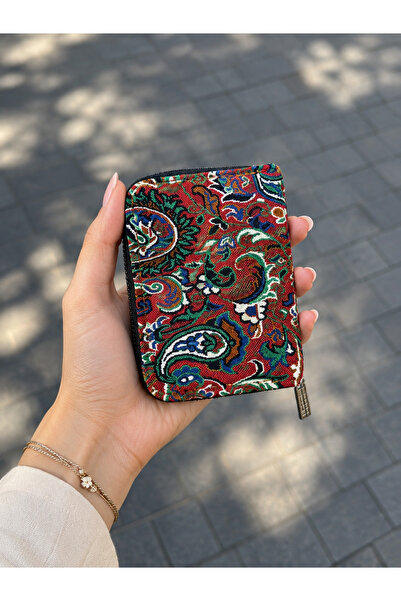 GÜL HEDİYELİK EŞYA Kilim Desenli Terme Kumaş 11 Bölmeli Unisex Kartlık