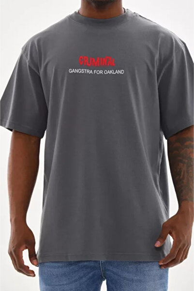 Şeker Portakalım Unisex Printed Oversized t-shirt - smoke