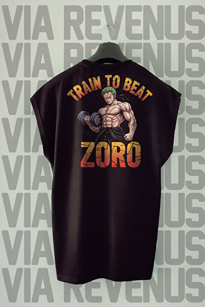 Vordevia Αθλητικό μπλουζάκι Gym ZORO με στάμπα στην πλάτη, χωρίς μανίκια και ...
