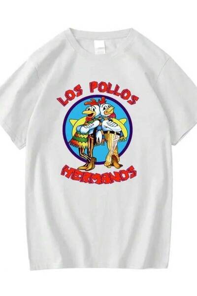 k222 تي شيرت صيفي بأكمام قصيرة عالي الجودة 100% قطن من LOS POLLOS، تي شيرت مط...